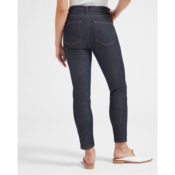 EVERLANE Ankle High Rise Skinny Jean in Dark Indigo, Size 32 - Picture 6 of 16